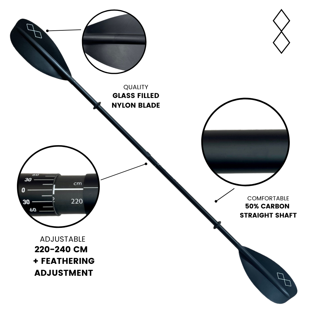 Adjustable Kayak Paddle Carbon Blend